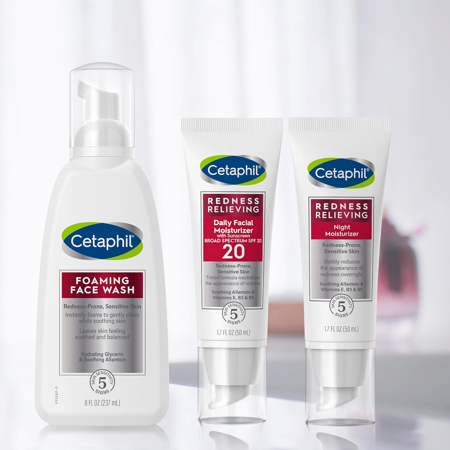 CETAPHIL Redness Relieving Foaming Face Wash For Sensitive Skin , 8 Fl Oz , Gently Cleanses & Calms Sensitive Skin Without Over Drying, (Packaging May Vary) : Beauty & Personal Care