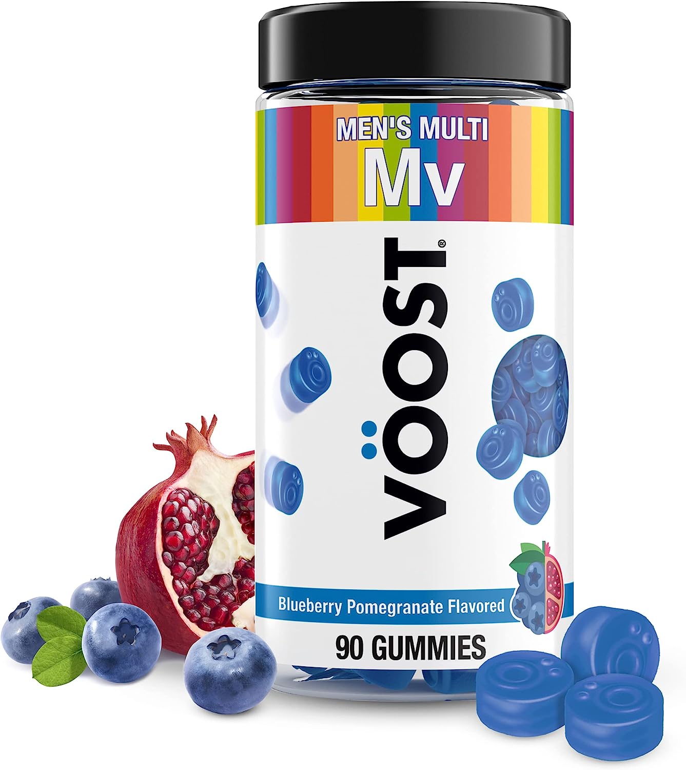 Voost, Men's Multivitamin Gummies, Supplement with Vitamin A, B, C, D & Zinc to Support Men's Daily Health*, Men's Chewable Vitamin, Blueberry Pomegranate Flavored, 30 Day Supply - 90 Count