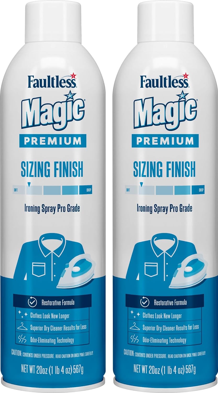 Magic Sizing Fabric Finish Fresh Scent Two 20 Ounce Containers Included, 2 Pack