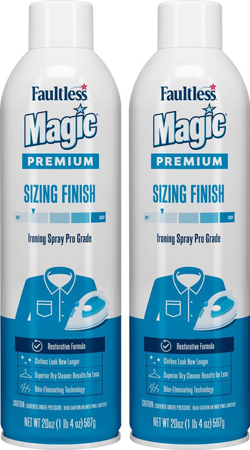 Magic Sizing Fabric Finish Fresh Scent Two 20 Ounce Containers Included, 2 Pack