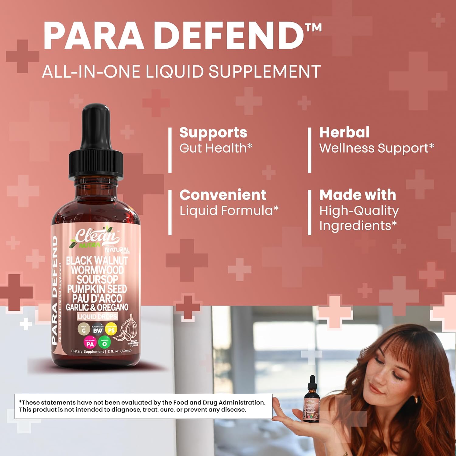 Para Defend Wormwood Black Walnut Cleanse For Humans Drops Liquid Soursop Garlic Pumpkin Seed Pau D'Arco Oil Of Oregano Turmeric Berberine Neem Extract Hull Bark Tincture By Clean Nutra : Health & Household