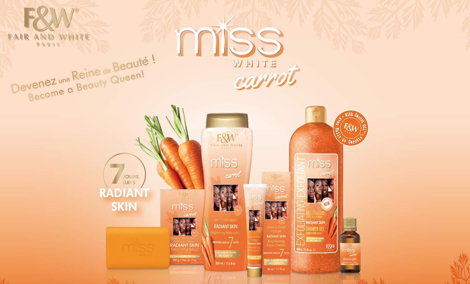 Fair & White Miss Carrot Body Lotion - 500 Ml : Beauty & Personal Care
