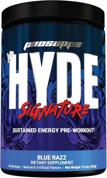 Prosupps Mr. Hyde Signature Pre-Workout Powder Energy Drink – Intense Sustained Energy, Focus & Pumps With Beta Alanine, Creatine, Nitrosigine & Teacrine (60 Servings Blue Razz Popsicle)