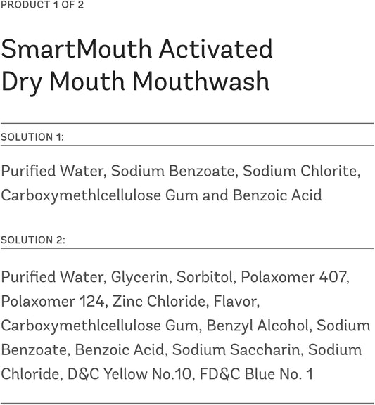 Smartmouth Package With Dry Mouth Activated Mouthwash - 16 Fl Oz, Soothing Mint & Dry Mouth Dual-Action Mints - 50 Count, Mellow Mint