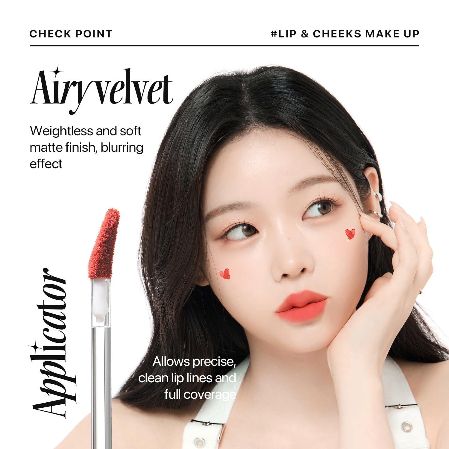 Nature Republic Light On Velvet Tint (03 Fresh Tangerine),Liquid Lipstick,Lip Tint,Blur Effect,Lip& Cheek,Nude Lip,Soft Creamy Matte Finish Lip,Velvety,Lip Stain,High Pigment,Korean Lip Makeup