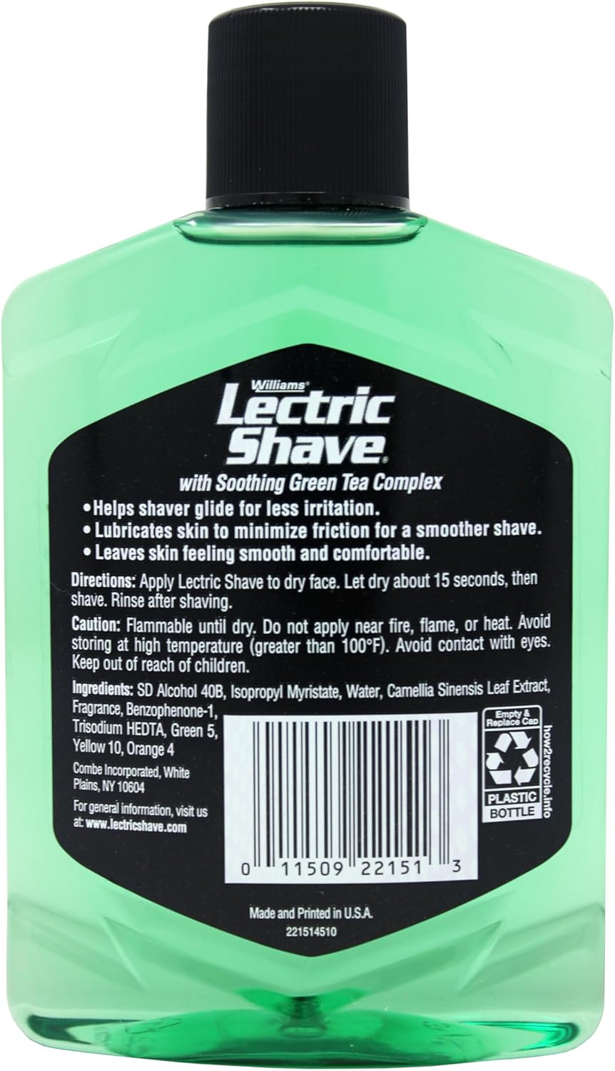Williams Lectric Shave Electric Razor Original Pre-Shave 7 Oz : Beauty & Personal Care