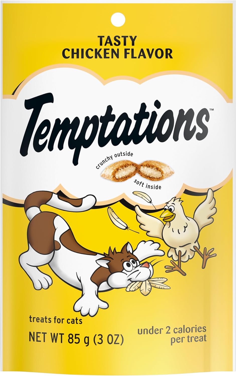 Temptations Classic Crunchy And Soft Cat Treats Tasty Chicken Flavor, 3 Oz. Pouch (Pack Of 12)