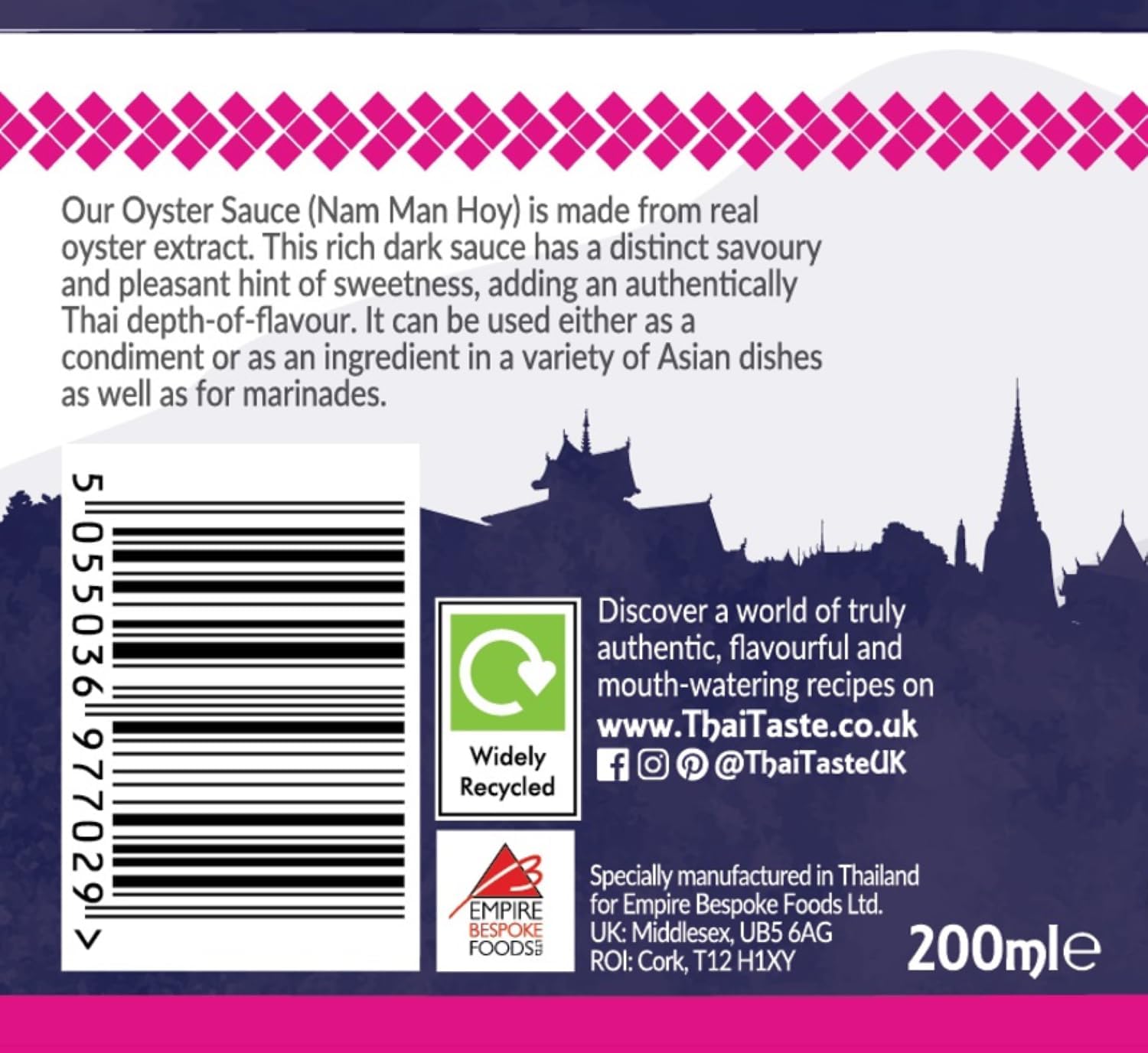 Thai Taste Oyster Sauce 200Ml - Pack Of 2