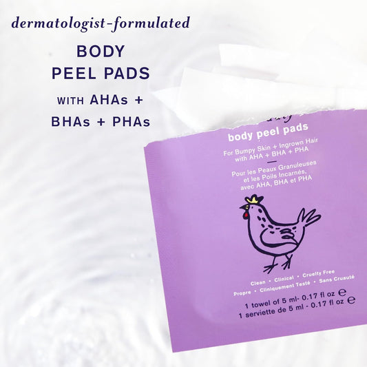 Dermadoctor Kp Duty Body Peel Pads For Bumpy Skin + Ingrown Hair With Aha + Bha + Pha (10 Count)