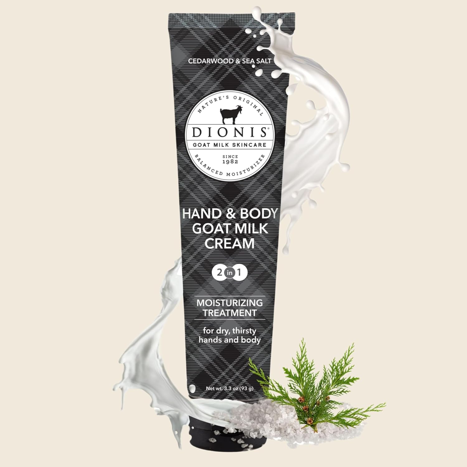 Dionis Goat Milk Skincare Scented Hand & Body Cream - Travel Size Lotion For Hydrating & Moisturizing Dry And Sensitive Skin, Cruelty Free, Paraben Free Made In The Usa, Cedarwood & Sea Salt, 3.3 Oz : Beauty & Personal Care
