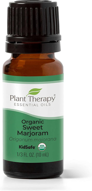 Plant Therapy Marjoram Sweet Organic Essential Oil 10 Ml (1/3 Oz) 100% Pure, Undiluted, Therapeutic Grade