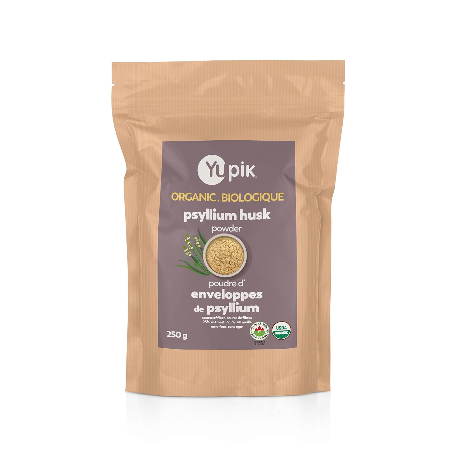 Yupik Organic Psyllium Husk Powder 95% 40 Mesh Superfood, 8.8 Ounce, Non-Gmo, Vegan, Gluten-Free