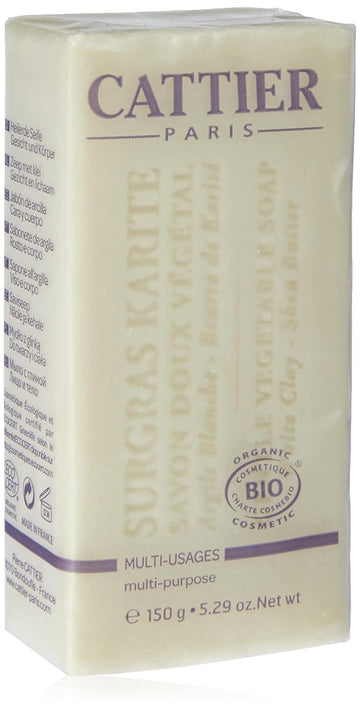 Cattier-Paris Healing Soap, Shea Butter, Organic, 1 X 150 G