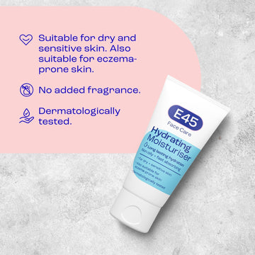 E45 Face Moisturiser – Hydrating Face Cream for Long-Lasting Moisturisation - Lightweight Cream for Dry and Sensitive Skin – Fast-Absorbing and Non-Greasy Formula - Dermatologically Tested - 50ml : Amazon.co.uk: Beauty
