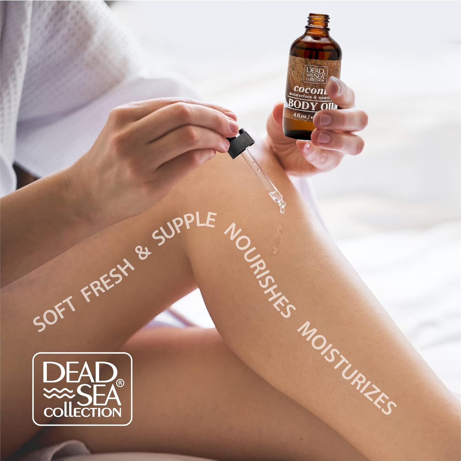 Dead Sea Collection Body Oil With Coconut - Dry Skin Moisturizer And Hydrating Massage Oil - Nourishing Bath - Increase Skin Elasticity And Provide Anti-Aging Support For Face And Body (4 Fl.Oz) : Beauty & Personal Care