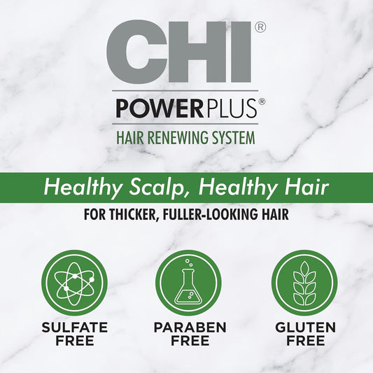 Chi Power Plus Exfoliate Shampoo, Hair Renewing System, 355 Ml