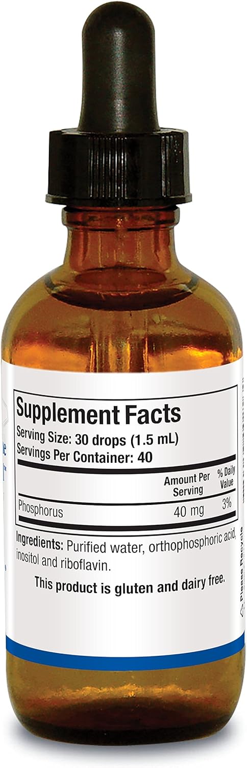 Biotics Research Super Phosphozyme Liquid™– Phosphorous In Liquid, Electrolytes. Healthy Bones And Teeth, Protein Production, Energy Support. 4Mg/Drop. 2 Fl Oz