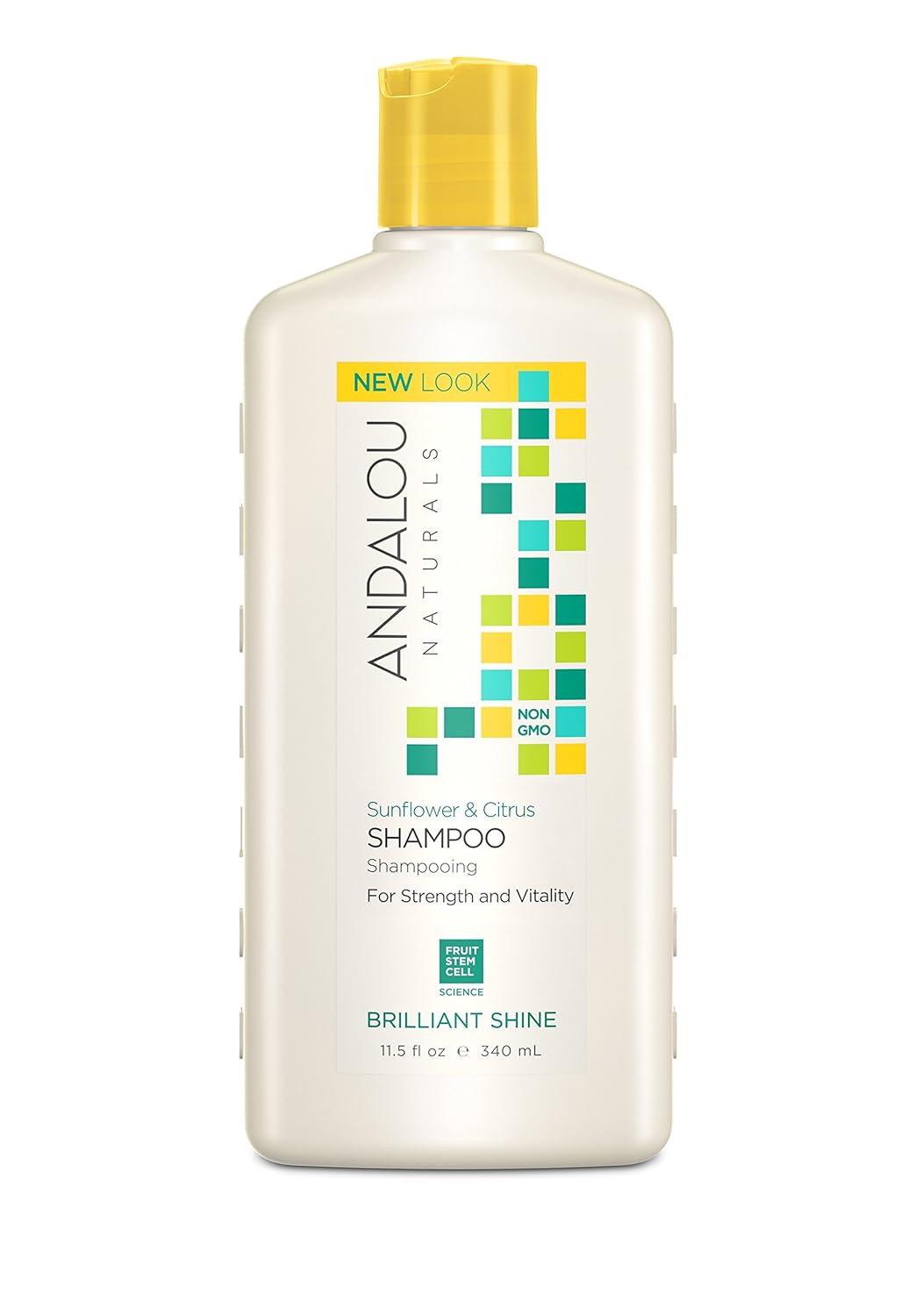 Andalou Naturals Sunflower and Citrus Brilliant Shine Shampoo, 11.5 Ounce : Beauty & Personal Care