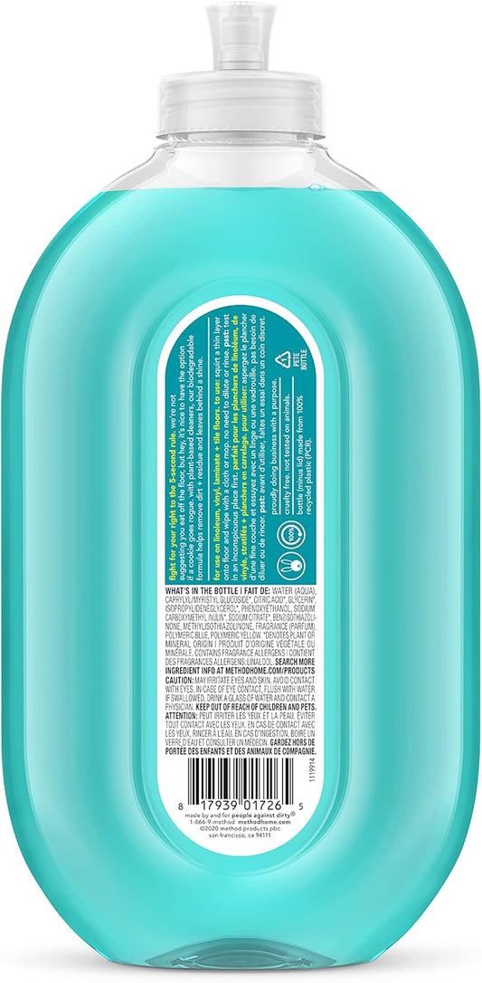 Method Hardwood Floor Cleaner Squirt + Mop Bottle, Spearmint Sage, For Sealed Hardwood And Laminate Floors, 25 Fl Oz (Pack Of 6)