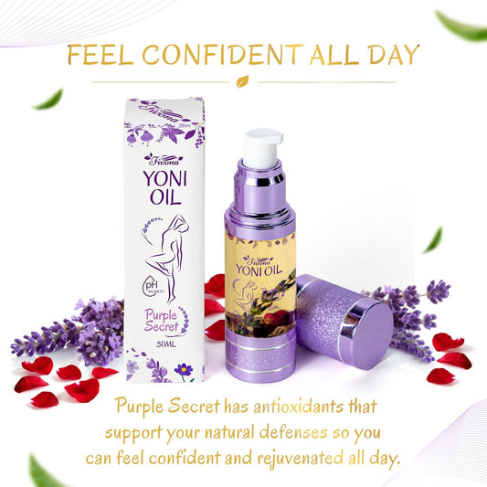 Fivona Yoni Oil pH Balanced All-Natural for Feminine Soothing Care - Blend of Essential Oils - Moisturizing Recipe for Odor Control and Detox