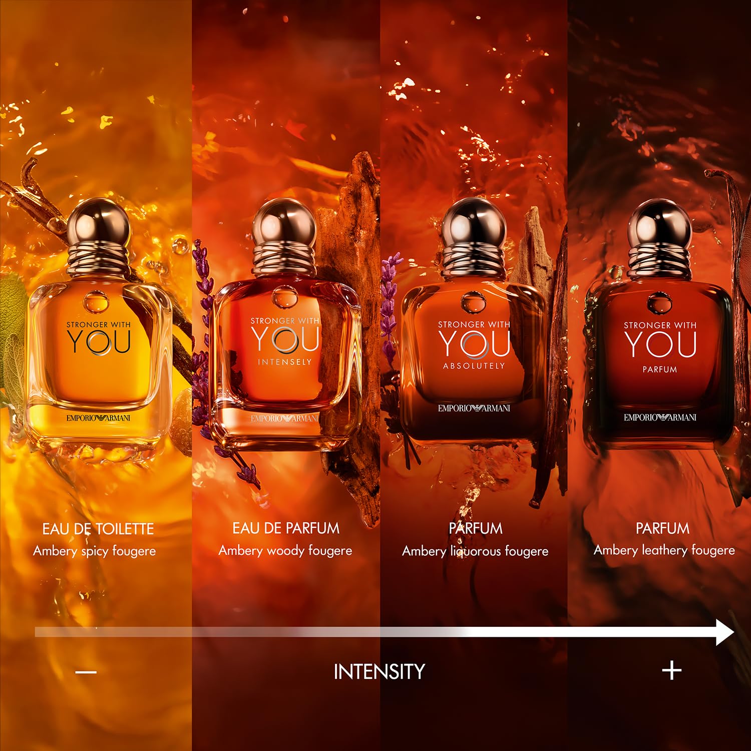 Armani Beauty - Stronger With You - Eau De Toilette - Cologne For Men - Warm Spicy Fragrance - Chestnut, Lavender, Tender Sage, Vanilla Notes