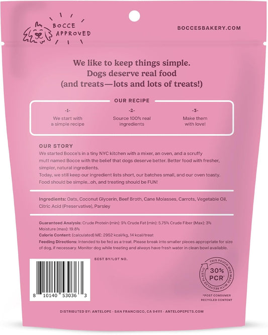 Bocce's Bakery Bone Broth Wellness Treats for Dogs, Wheat-Free Everyday Dog Treats, Made with Real Ingredients, Baked in The USA, All-Natural Soft & Chewy Cookies, 6 oz : Pet Supplies