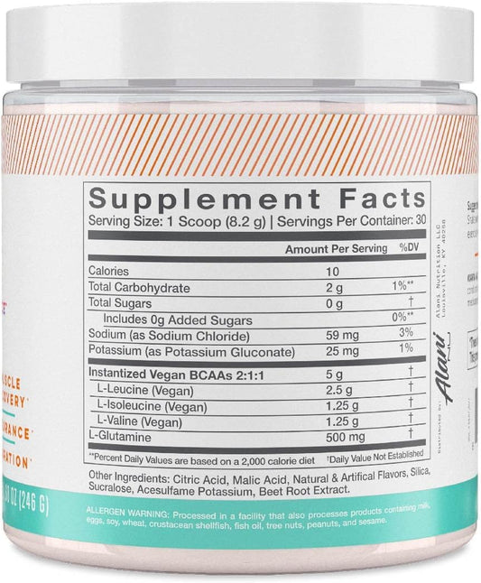 Alani Nu Bcaa Hawaiian Shaved Ice | Branch Chain Essential Amino Acids | 2:1:1 Formula | Supplement Powder | Muscle Recovery Vitamins For Post-Workout | 30 Servings