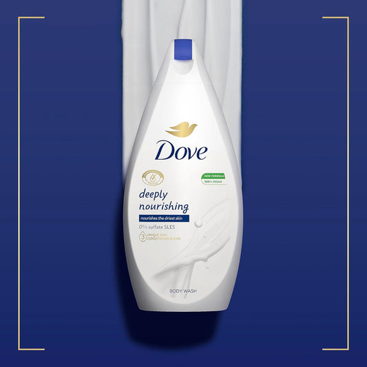Dove Deeply Nourishing Body Wash Microbiome-Gentle Body Cleanser For Softer, Smoother Skin After One Shower 450 Ml