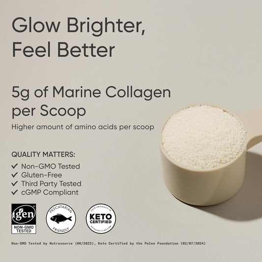 Sports Research Collagen Beauty Complex With Hyaluronic Acid, Vitamin C + Biotin | Pescatarian, Keto Certified & Non-Gmo Verified - Unflavored (30 Servings)