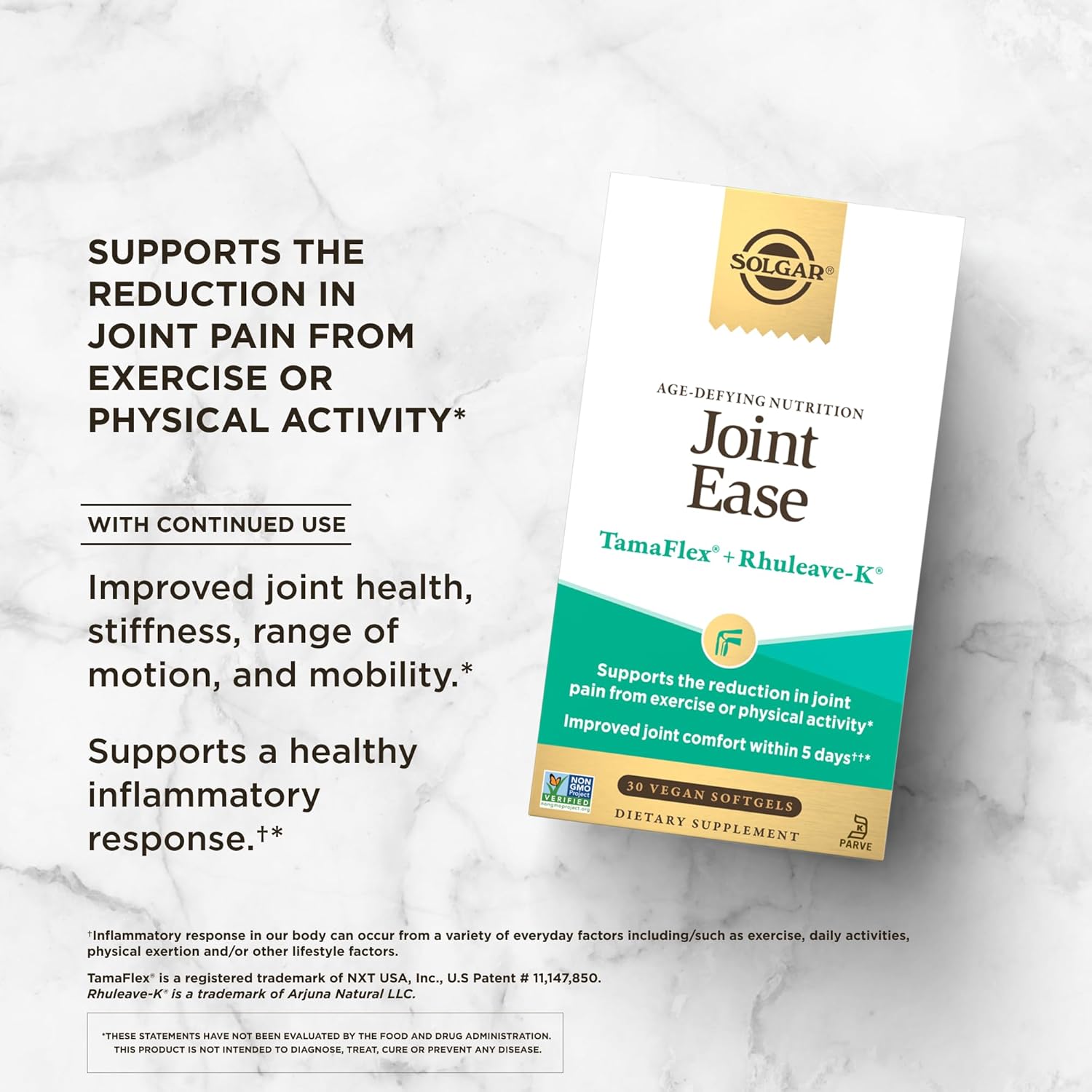 Solgar Joint Ease Age-Defying Nutrition for Men & Women—Support Joint Health with Boswellia and Turmeric Extracts, Vitamins D & C, One Softgel Daily, Vegan, Dairy, Soy and Gluten Free, 30 Servings : Health & Household