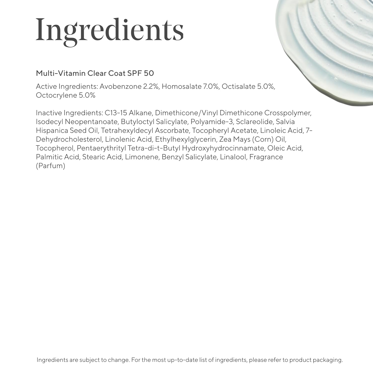 Murad Multi-Vitamin Clear Coat Sunscreen Spf 50 - Antioxidant-Rich Broad-Spectrum Spf With Vitamins C-F, Bio-Fermented Clary Sage & Chia Seed, Clear And Non-Comedogenic, For All Skin Types - 1.7 Fl Oz : Beauty & Personal Care