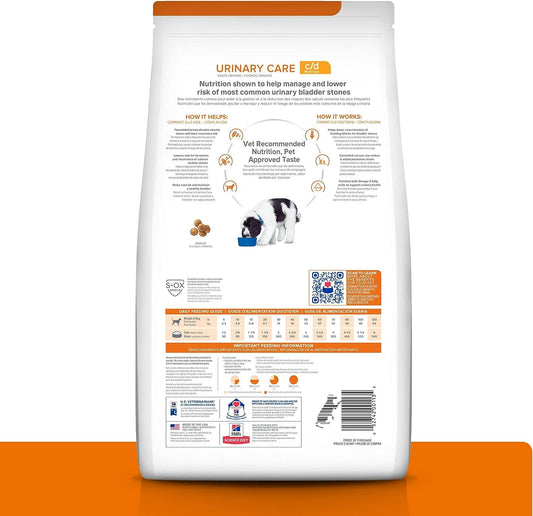 Hill's Prescription Diet c/d Multicare Urinary Care Chicken Flavor Dry Dog Food, Veterinary Diet, 27.5 lb. Bag