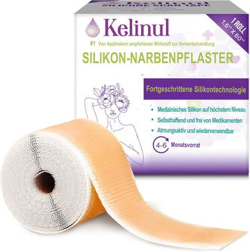 Silicone Scar Sheets(1.6'' X 60''Roll-1.5M) - Soft Silicone Gel Scar Tape - Reusable, Medical Grade Scar Removal Strips For C-Sectio