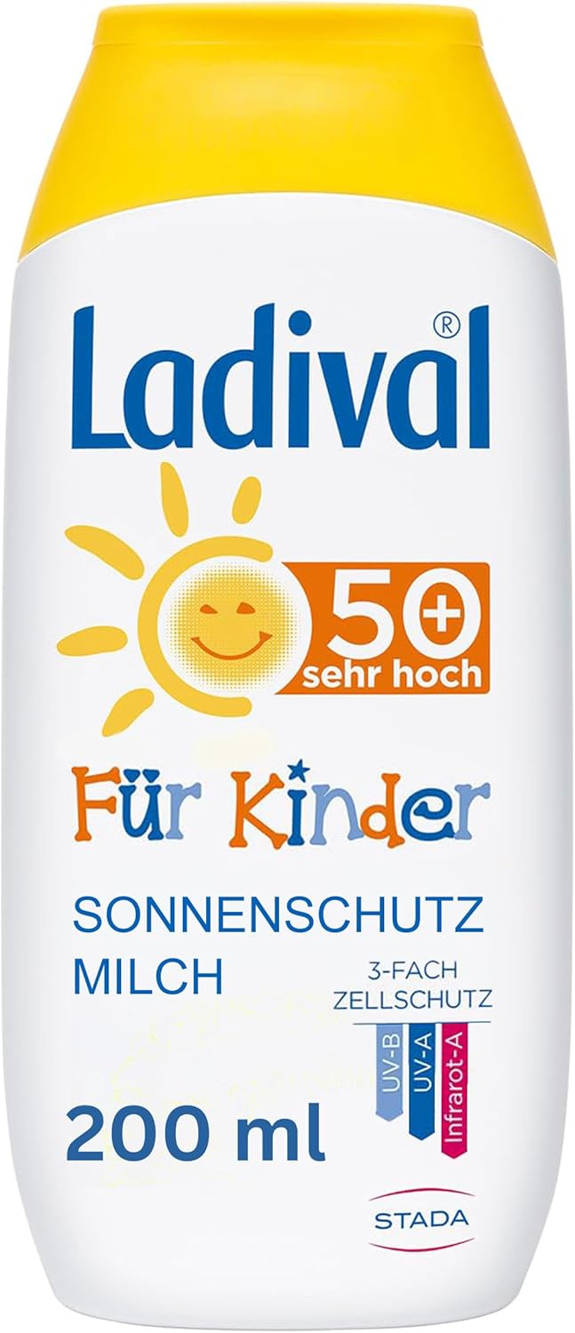 Ladival Children'S Sun Lotion Spf 50+ - Perfume Sun Protection Lotion For Children - No Colourants And Preservatives - Waterproof - 1 X 200 Ml