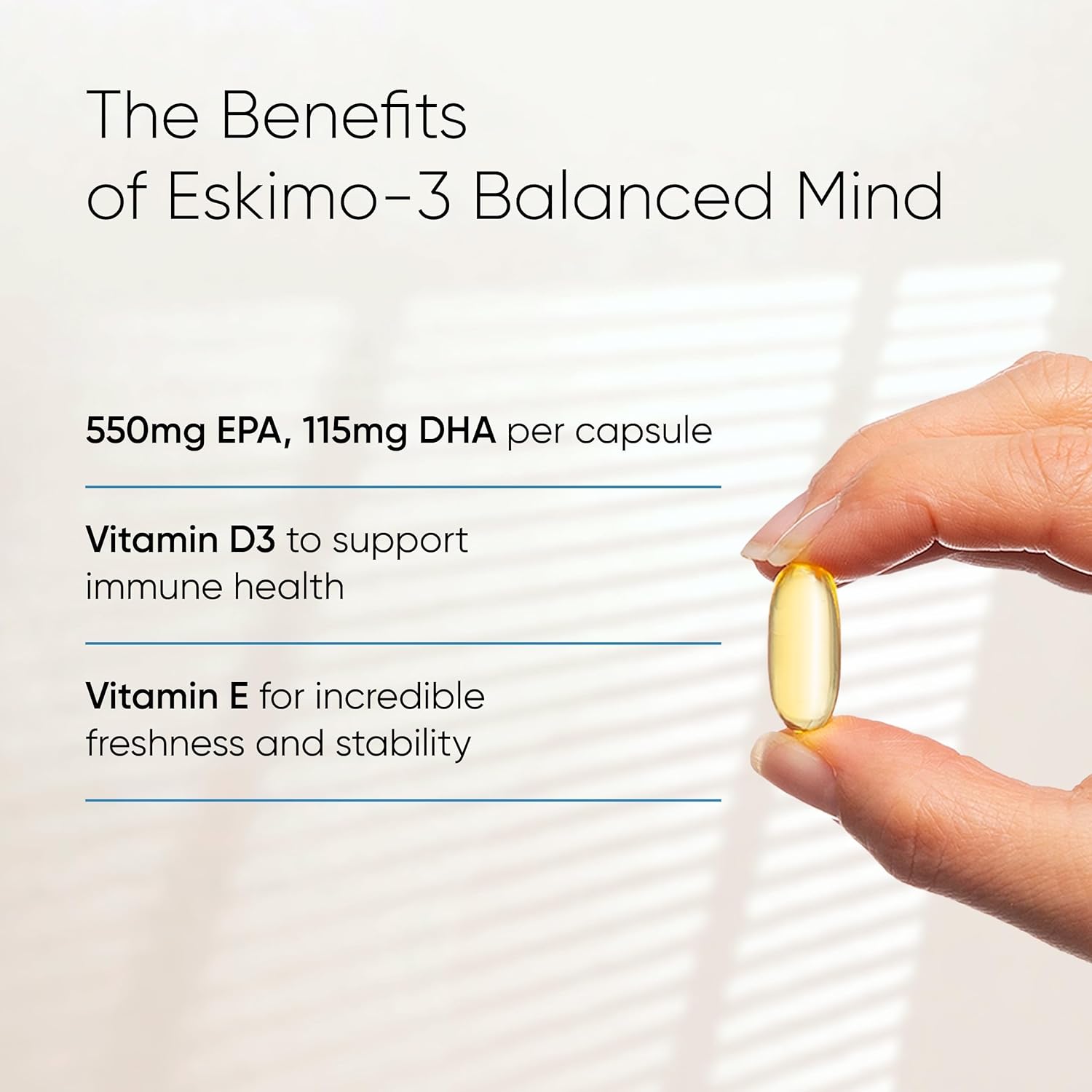 Eskimo Balanced Mind by Metagenics - High EPA Omega-3 Fish Oil + Vitamin D - Mood Support - 50 Capsules : Amazon.co.uk: Health & Personal Care