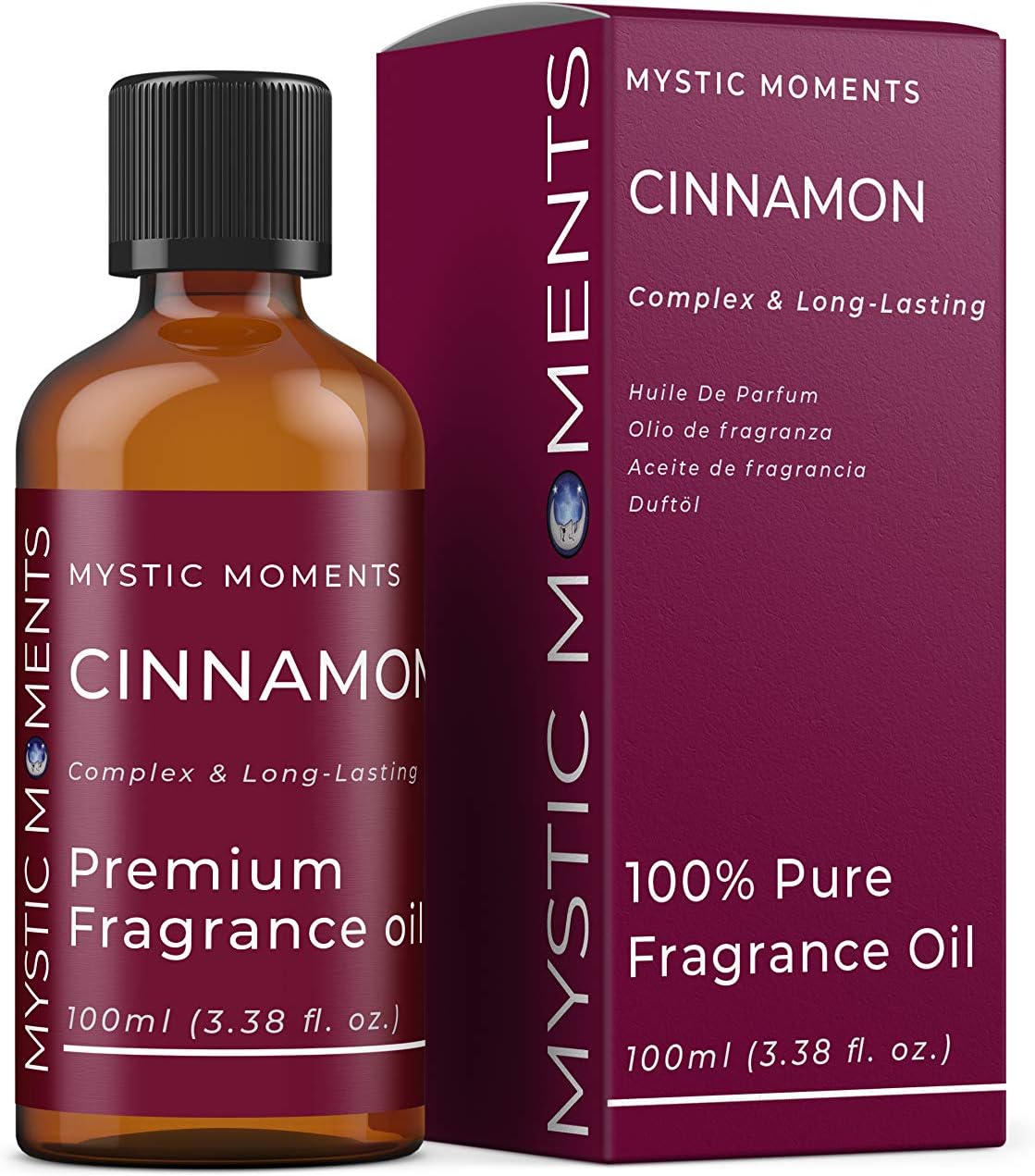 Mystic Moments | Cinnamon Fragrance Oil - 100Ml - Perfect For Soaps, Candles, Bath Bombs, Oil Burners, Diffusers And Skin & Hair Care Items