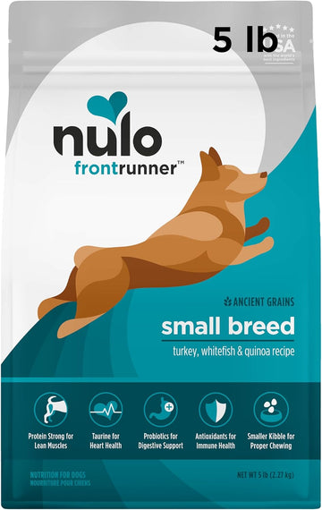 Nulo Frontrunner Small Breed Dry Dog Food, Premium Ancient Grain Small Kibble For Proper Chewing With Taurine For Heart Health And Probiotics For Digestive Support
