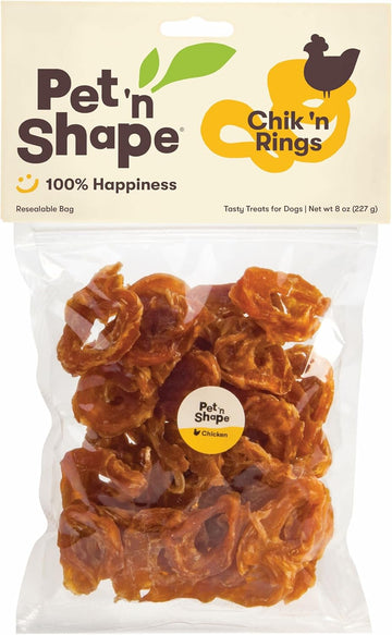 Pet 'N Shape Chik 'N Rings Jerky Dog Treats - 8 Ounce