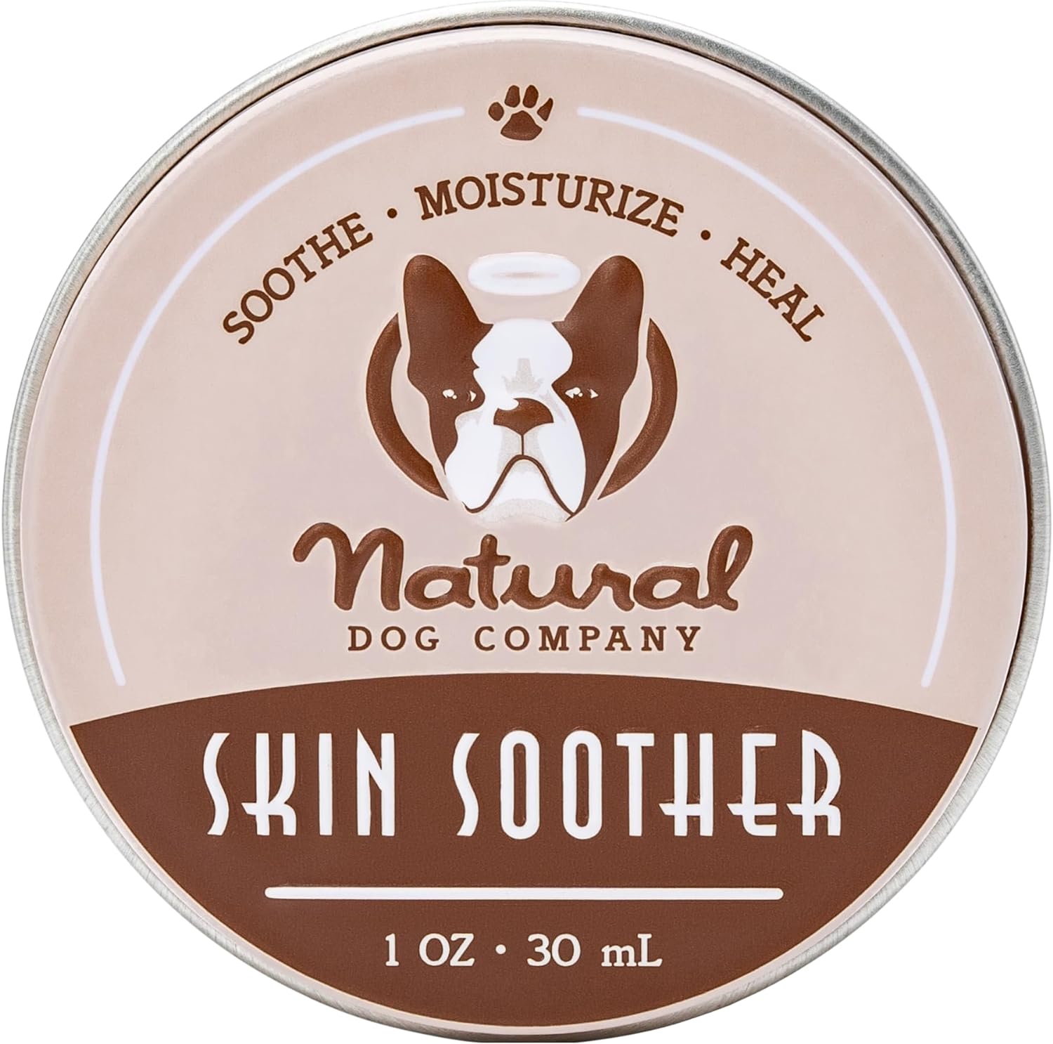 Natural Dog Company Skin Soother, 1 oz. Tin, Allergy and Itch Relief for Dogs, Dog Moisturizer for Dry Skin, Dog Lotion, Ultimate Healing Balm, Dog Rash Cream