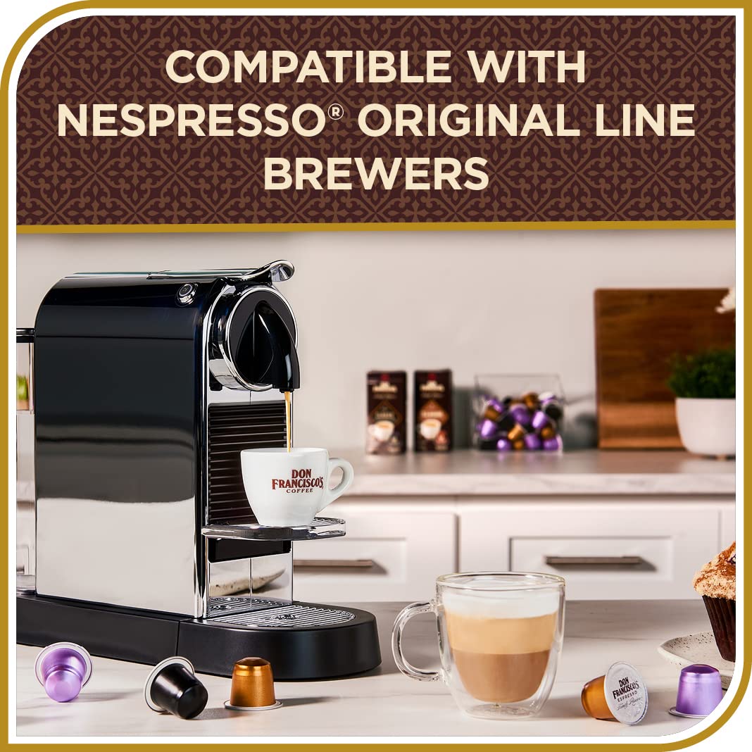 Don Francisco’s Clasico Espresso Capsules, 80-Count Aluminum Recyclable Pods, Intensity 9, Compatible with Original Nespresso Machines : Everything Else