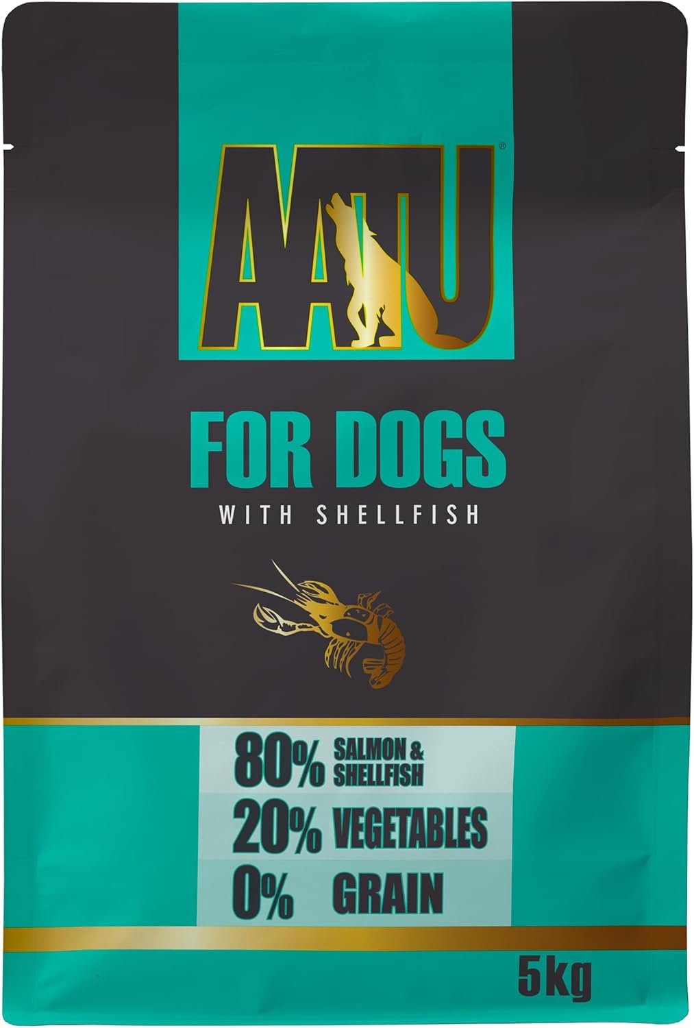 AATU 80/20 Complete Dry Dog Food, with Shellfish 5kg - Dry Food Alternaitve to Raw Feeding, High Protein. No Nasties, No Fillers?AS5
