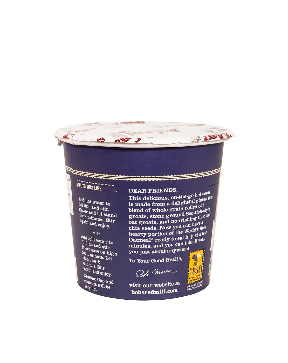 Bob's Red Mill GF Oatmeal Cup, Blueberry & Hazelnut, 2.5 Ounce Cup (Pack of 12), Gluten Free, Non-GMO, Whole Grain, Kosher : Everything Else