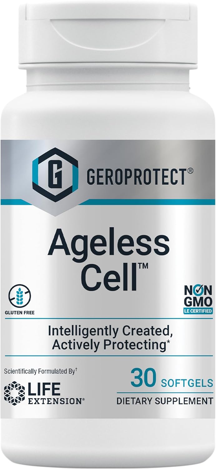 Life Extension Geroprotect Ageless Cell – Anti-Aging Cellular Rejuvenation & Energy, Promotes Youthful Cellular Metabolism, Support Organ Health - Gluten-Free, Non-Gmo - 30 Softgels