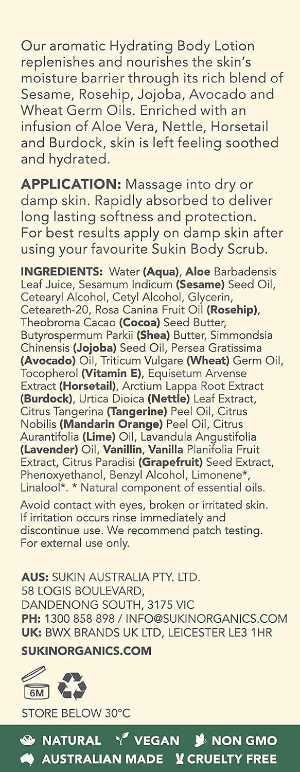 Sukin Hydrating Body Lotion 500ml : Amazon.co.uk: Beauty