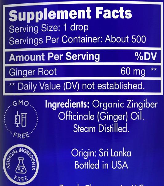 Organic Ginger Oil By Zongle – 100% Pure Natural, Therapeutic & Food Grade For Pain And Inflammation, Edible, Lymphatic Drainage Massage, Hair Growth – 1 Oz