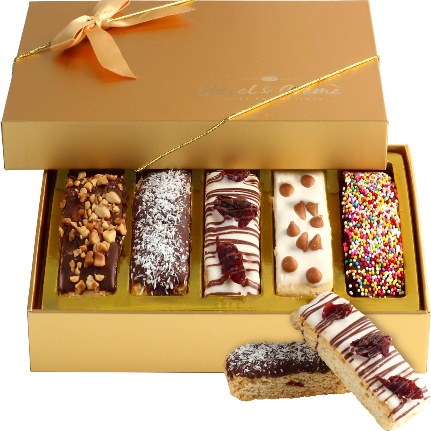 Biscotti Gift Basket - Biscotti Cookies Gift - Graduation Gift - Chocolate Food Gifts For Him Or Her - Gourmet Cookie Gift For Birthday, Holiday, Thank You, Well Wishes