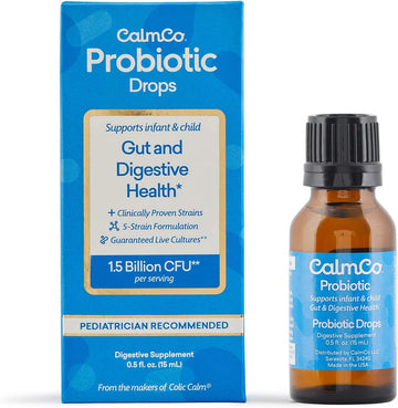 Colic Calm Infant & Child Probiotic Drops for Gut & Digestive Health, 0.54 Ounce