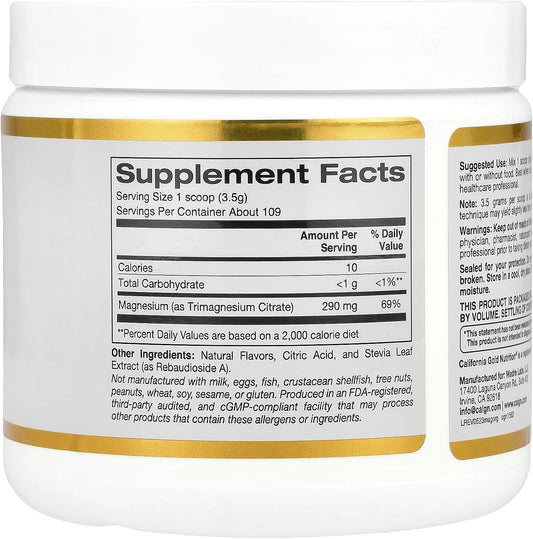 Magnesium Powder Beverage, As Magnesium Citrate, Orange Crush Flavor, 13.4 Oz (380 G)