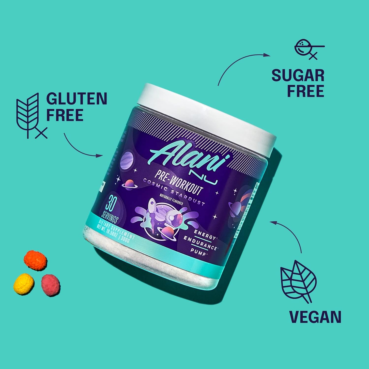 Alani Nu Pre Workout Powder Blue Slush | Amino Energy Boost | Endurance Supplement | Sugar Free | 200Mg Caffeine | L-Theanine, Beta-Alanine, Citrulline | 30 Servings : Health & Household