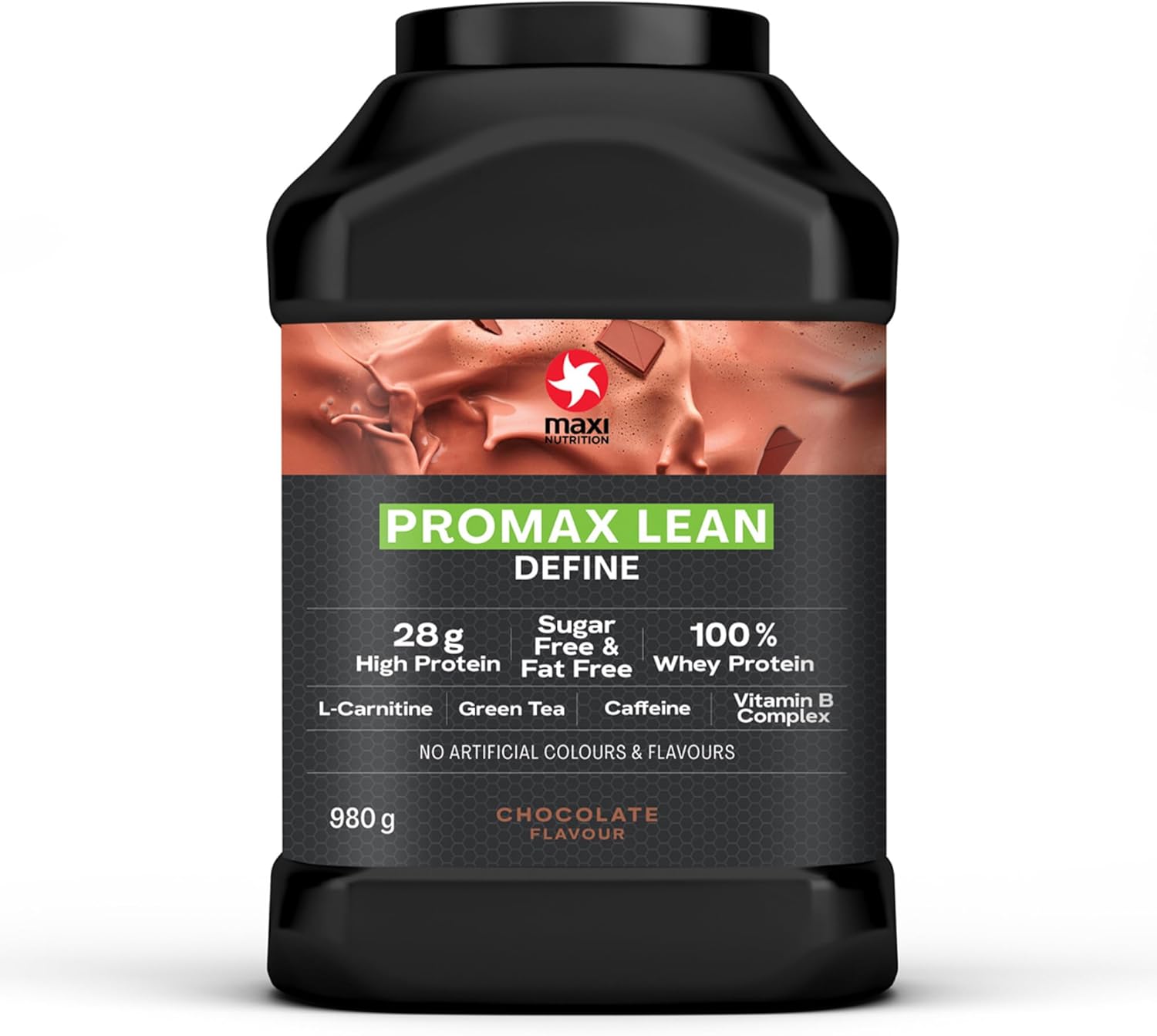 Maxinutrition - Promax Lean, Chocolate - Whey Protein Powder For Lean Muscle Development – Sugar Free, Fat Free, 28G Protein, 128 Kcal Per Serving, 980G